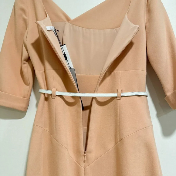 Black Halo Jackie O 3/4 Sleeve Sheath Dress NEW Fresco Size 4 - Picture 12 of 16